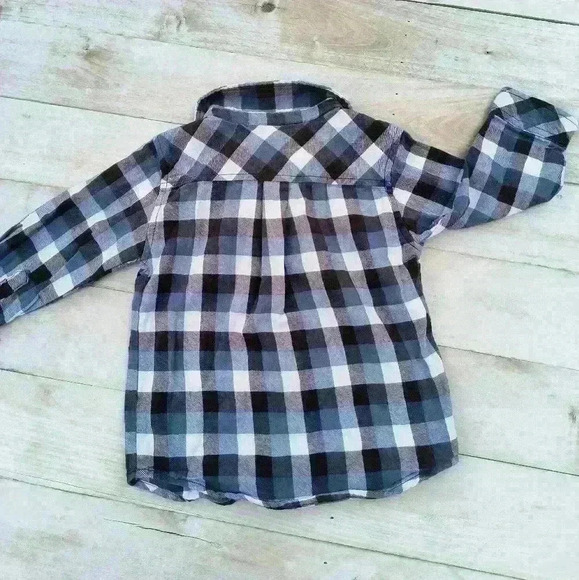 Crazy 8 Toddler Boys Plaid Button Up Flannel Shirt Long Sleeve Size 3T - Picture 5 of 5